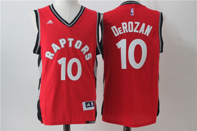 Men Toronto Raptors 10 Derozan Red Adidas NBA Jerseys